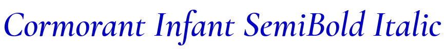 Cormorant Infant SemiBold Italic Schriftart